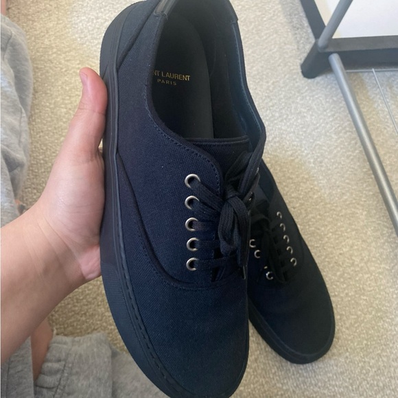 NEW SAINT LAURENT BLACK MENS SNEAKERS - Picture 2 of 3